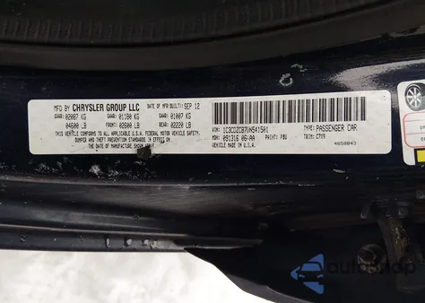 2013 Dodge Avenger Sxt from USA, damaged, VIN 1C3CDZCB7DN541501